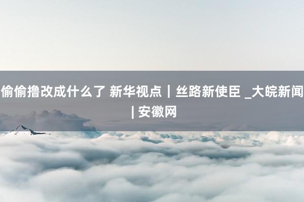 偷偷撸改成什么了 新华视点｜丝路新使臣 _大皖新闻 | 安徽网